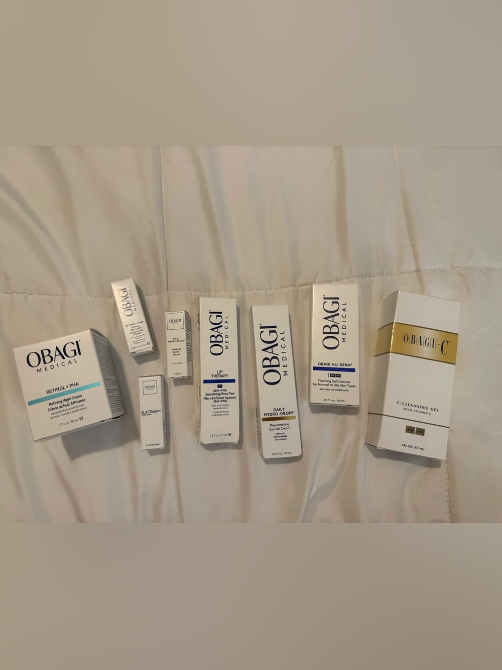 Obagi Medical Skincare Bundle – Retinol, ELASTIderm, Hydro-Drops & More